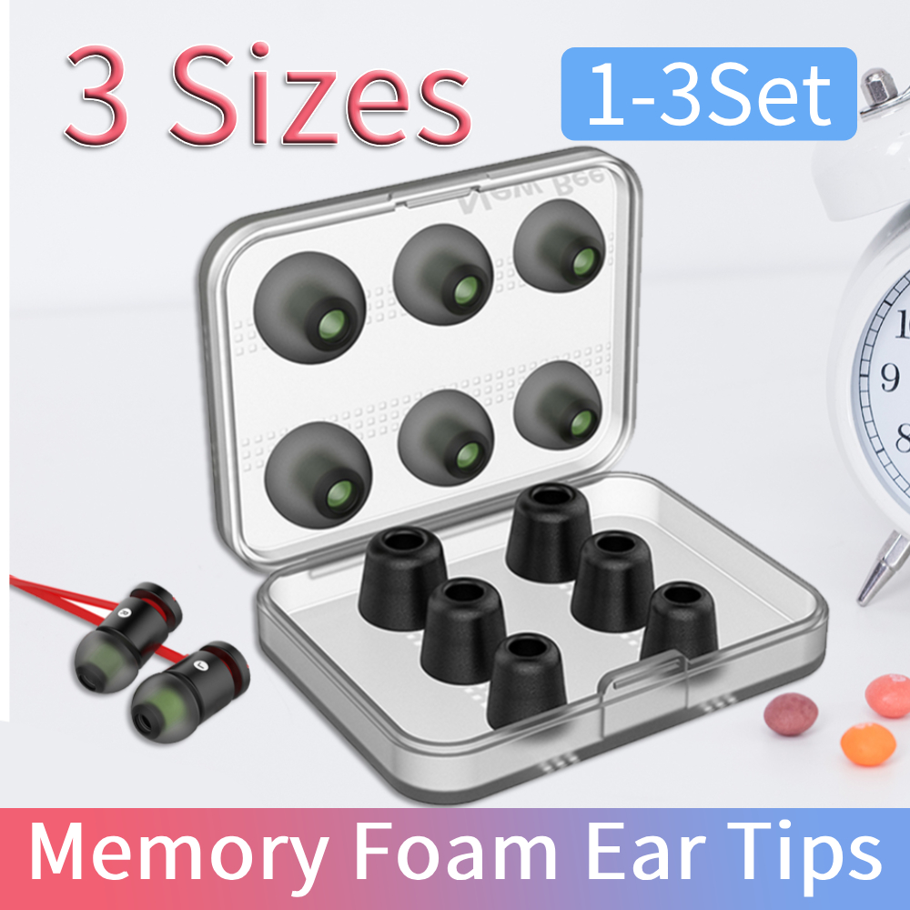 Earphone Foam Tip - 1-3Set Ujung Telinga Busa Memori dengan