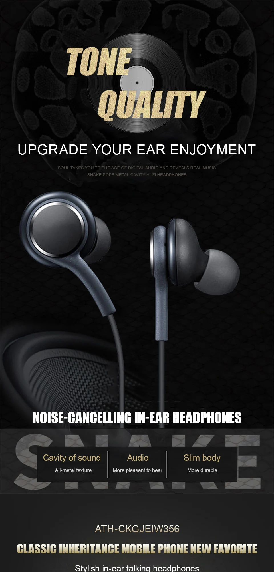 Earphone Kabel Tipe-C 3,5 mm,  - Audiophile Headphone Wired ulasan dan harga